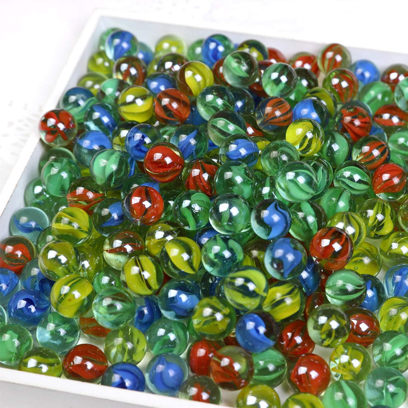 Aquarium Fish Names - 50Pcs 14mm Colorful Glass Marble Decor