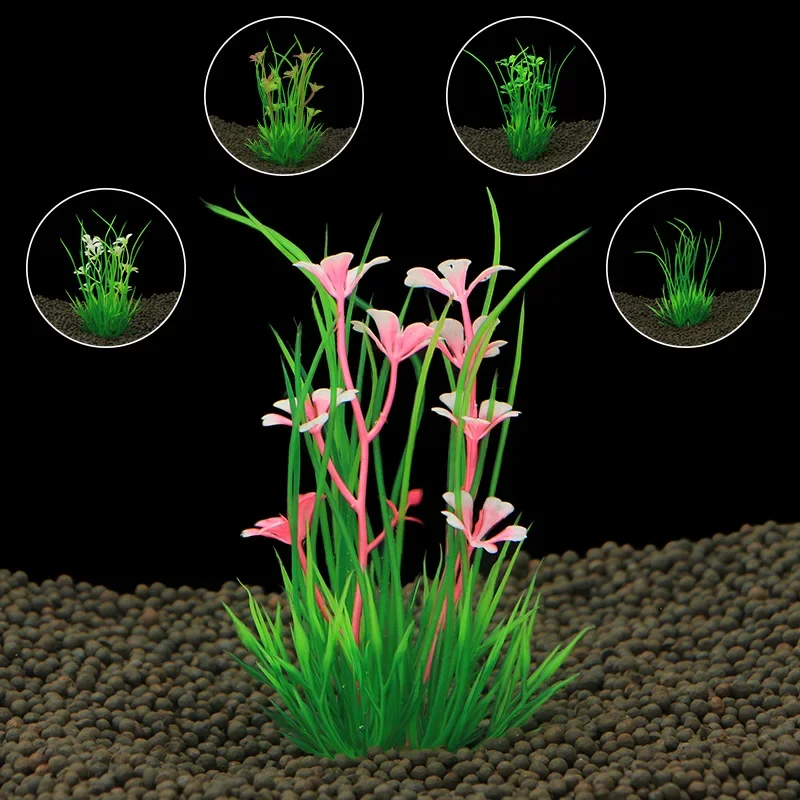 Aquarium Fish Green - 13cm Artificial Aquarium Plant Aquatic Green