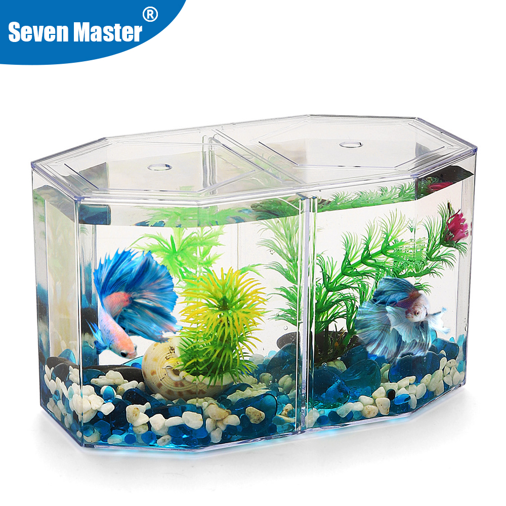 Aquarium Fish In Bowl - Acrylic Two Splits Guppy Fish Tank