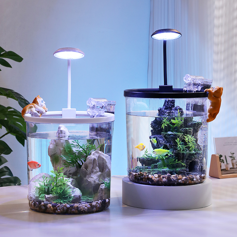 Aquarium Fish In Bowl - Compact Round Goldfish Bowl - Oxygenated