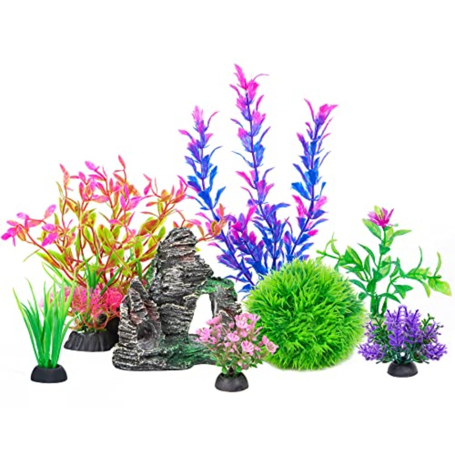 Aquarium Goldfish - Aquarium Artificial Plastic Plants Decorations and