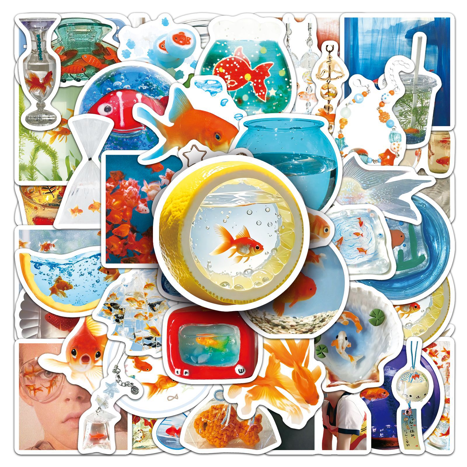 Aquarium Goldfish - 50PCS Ins Style Cartoon Goldfish Fish