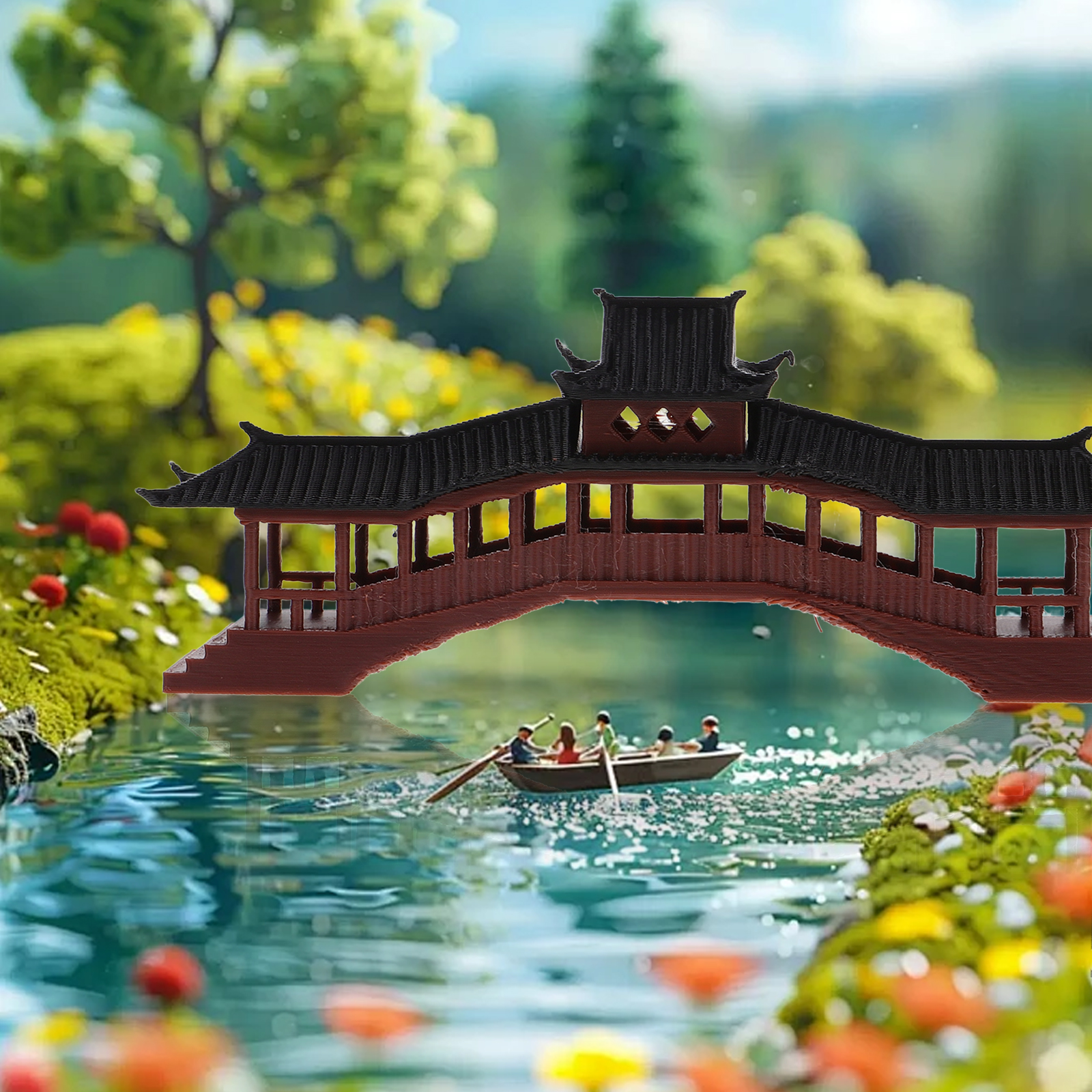 Mini Plastic Pavilion Statue M - Aquarium Fish Names avis et prix