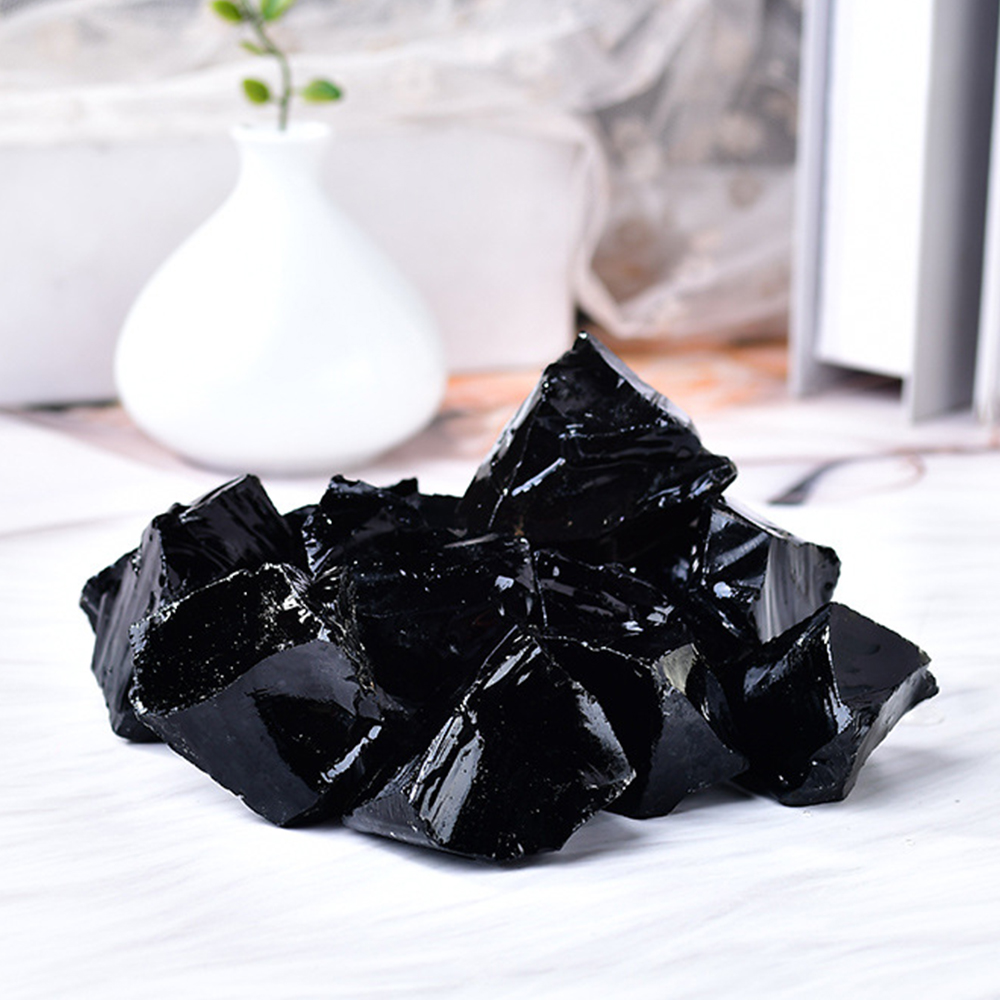 Natural Black Obsidian Raw Sto - Aquarium Fish Names avis et prix