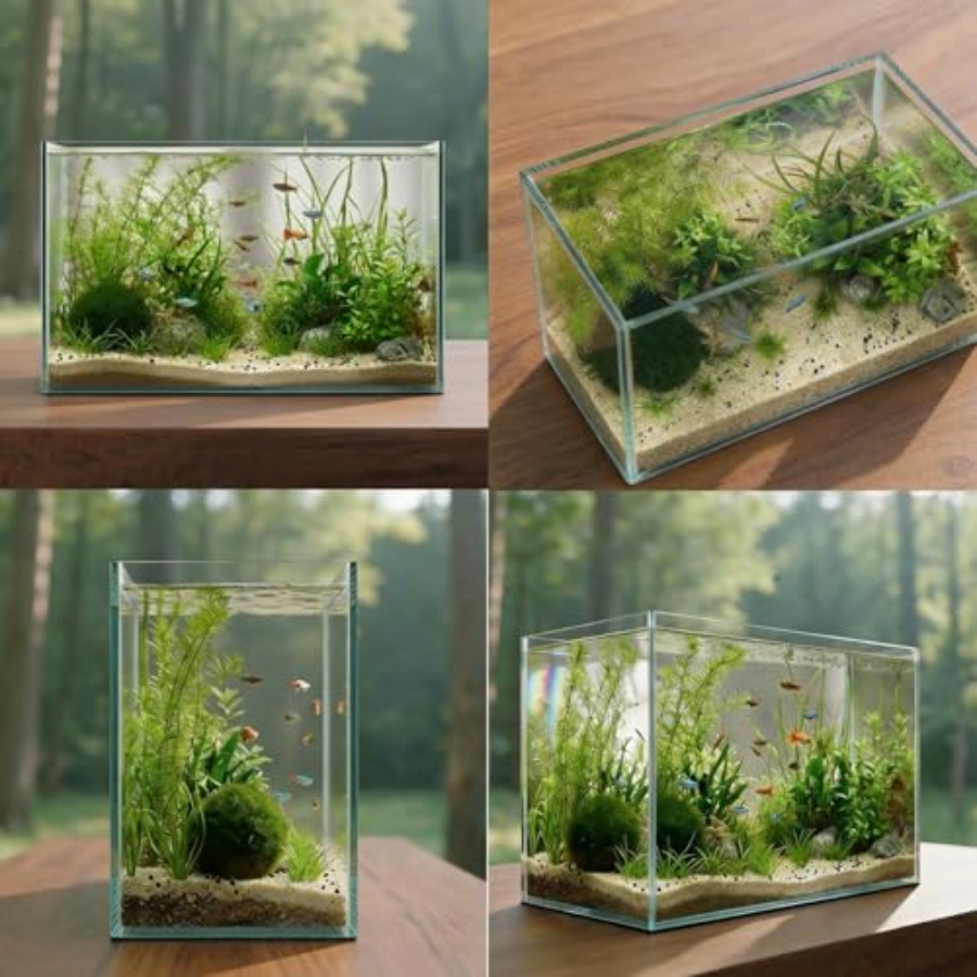 Glass Fish Tank Open-Back Lid  - Aquarium Fish In Bowl avis et prix