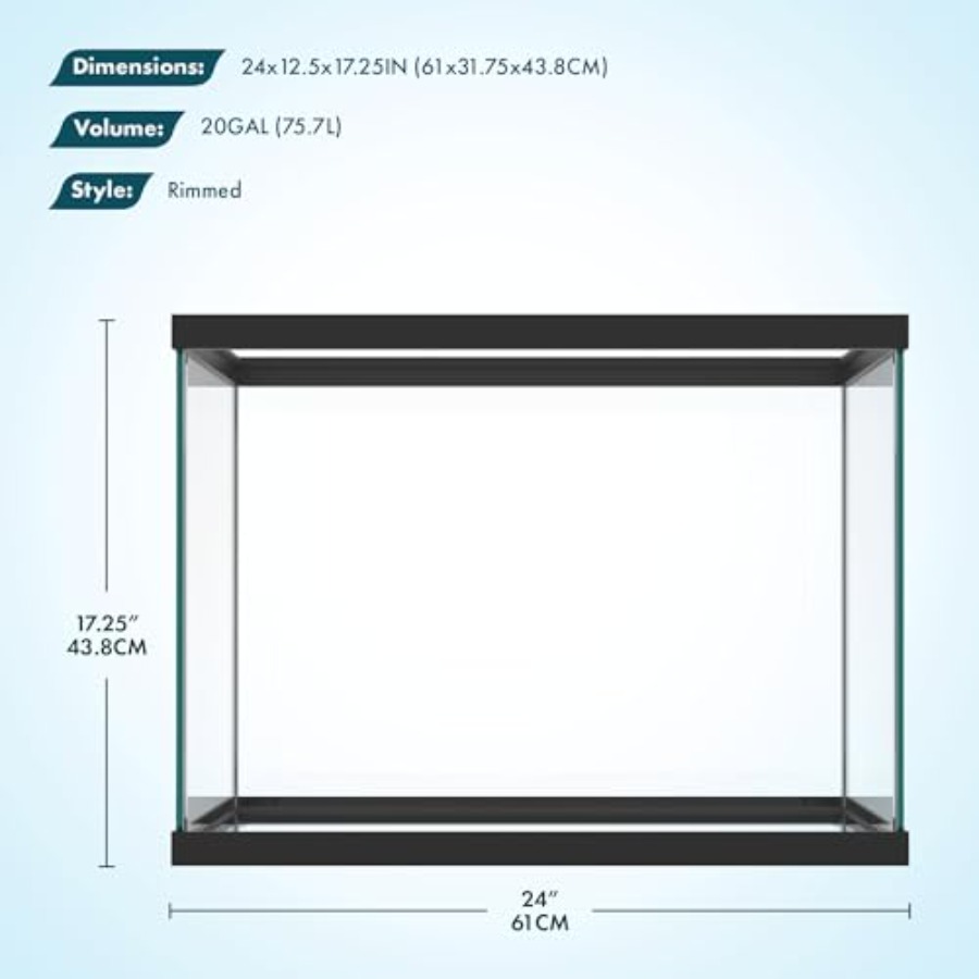20 Gallon Glass Aquarium - 24  - Aquarium Goldfish avis et prix