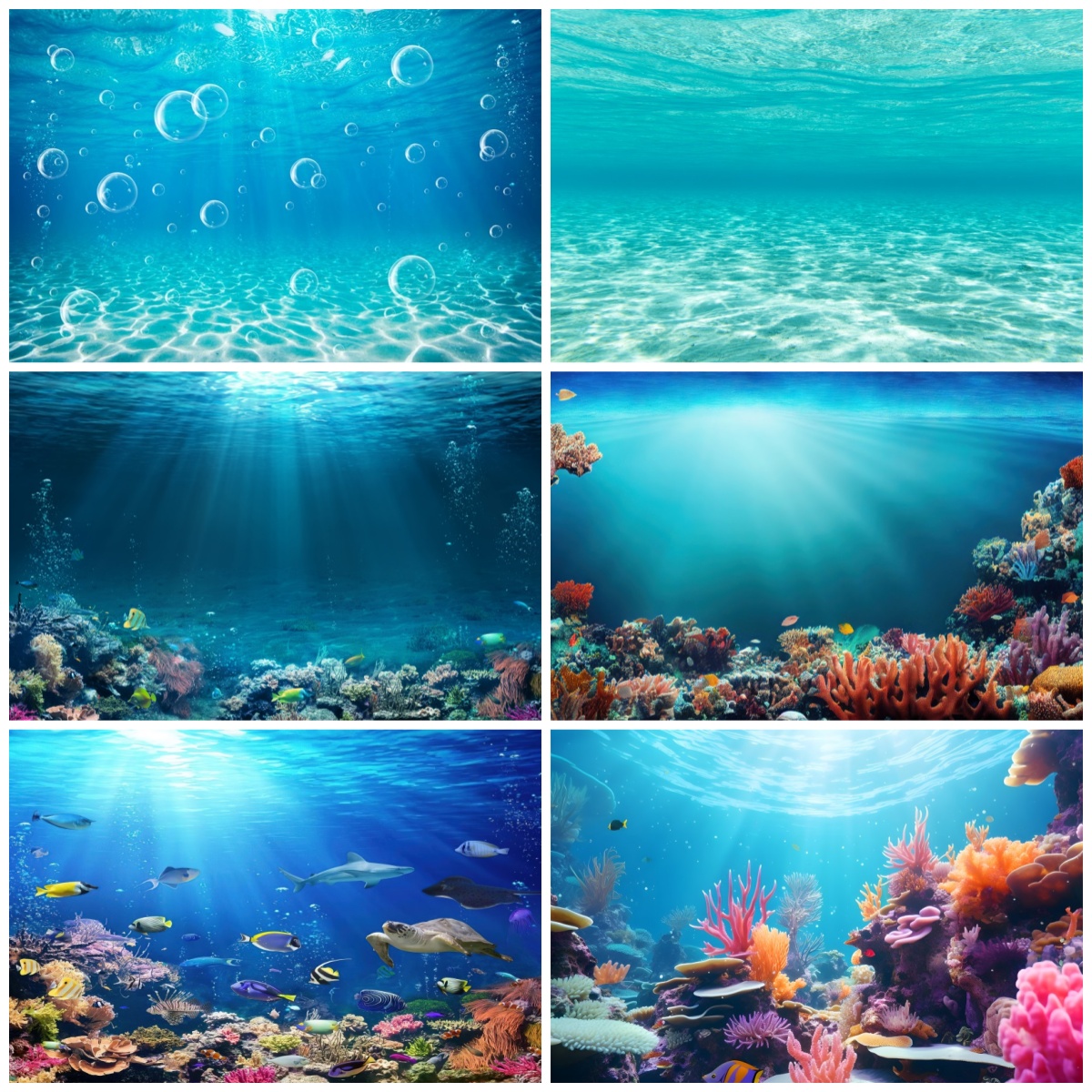 Underwater World Backdrop Seab - Aquarium Fish World avis et prix
