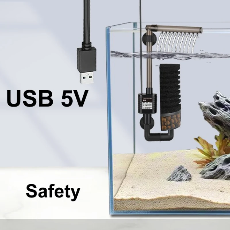 Quiet Aquarium Filter USB Bio- - Aquarium Fish In Bowl avis et prix