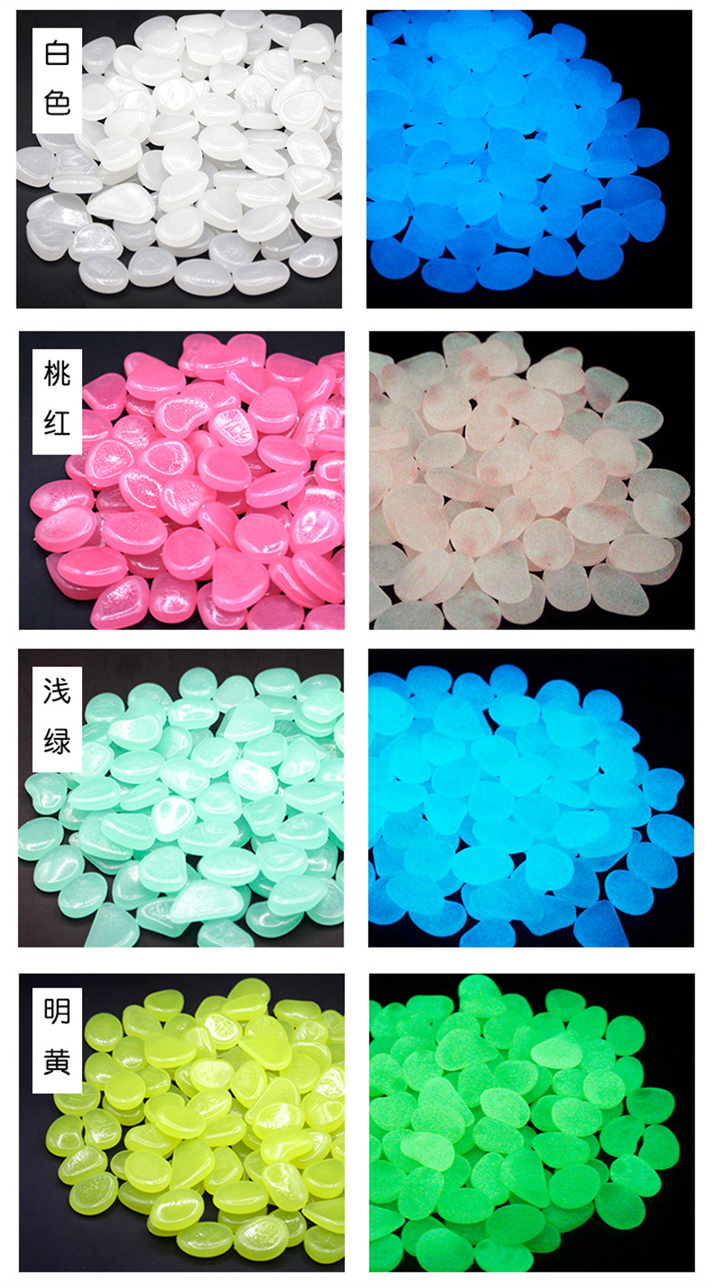50Pcs Large Glow in The Dark G - Aquarium Fish Names avis et prix