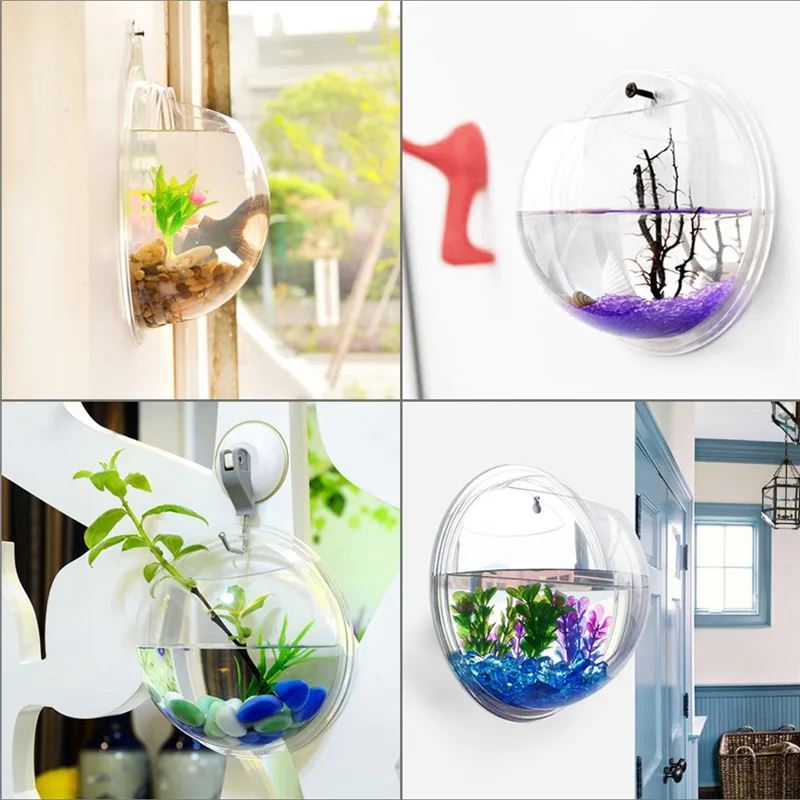 Transparent acrylic hanging wa - Aquarium Fish In Bowl avis et prix