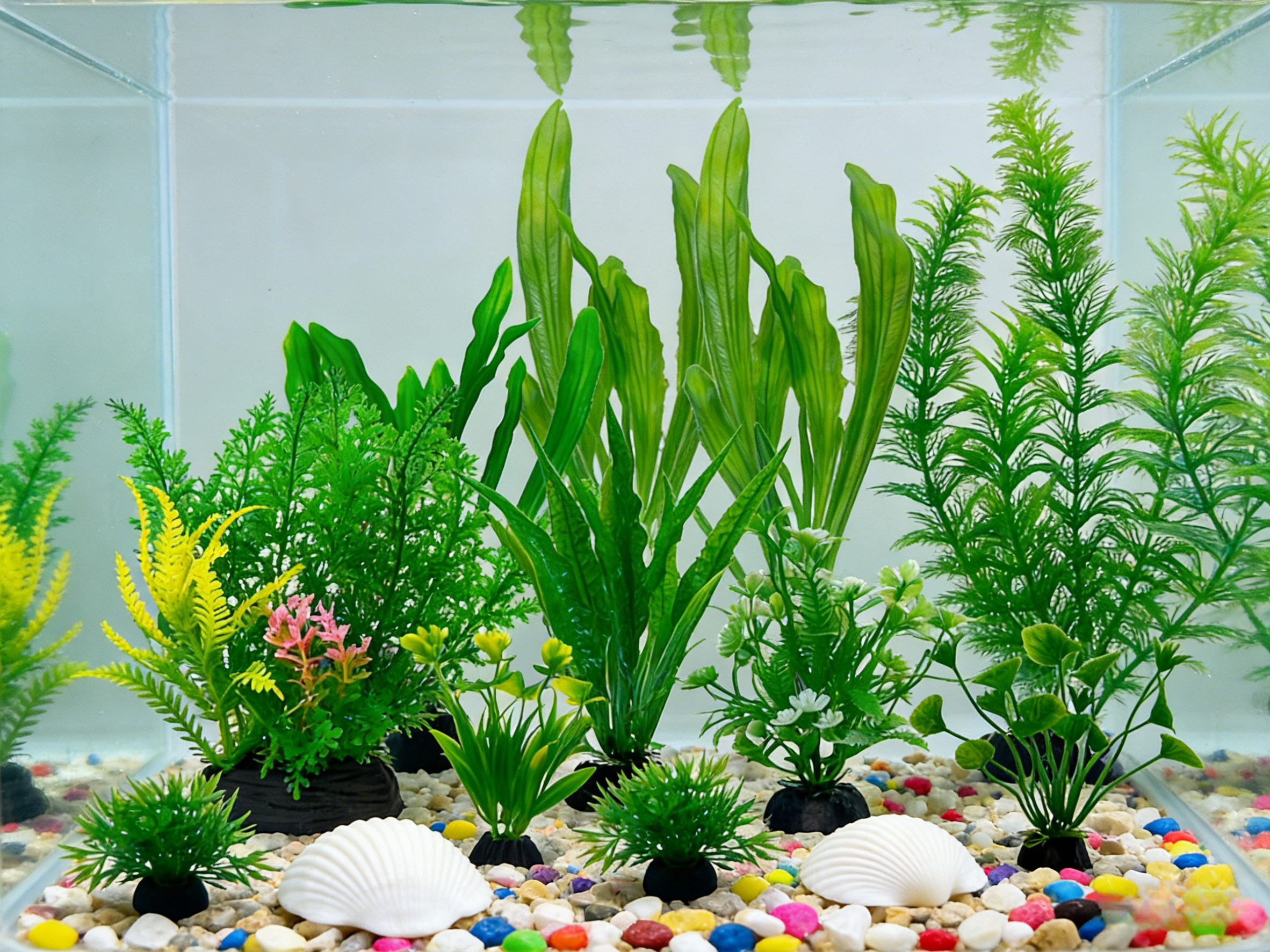 10Pcs Green Artificial Aquariu - Aquarium Fish Green avis et prix