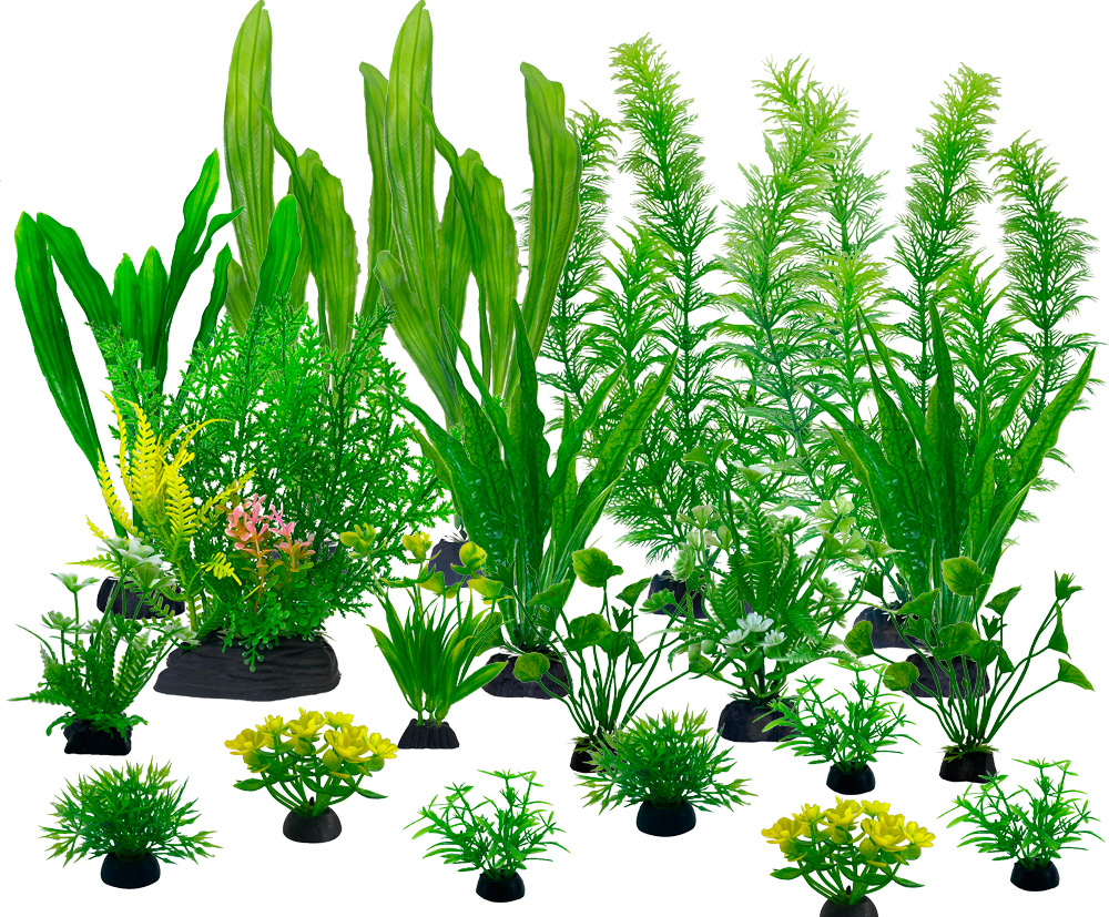 10Pcs Green Artificial Aquariu - Aquarium Fish Green avis et prix