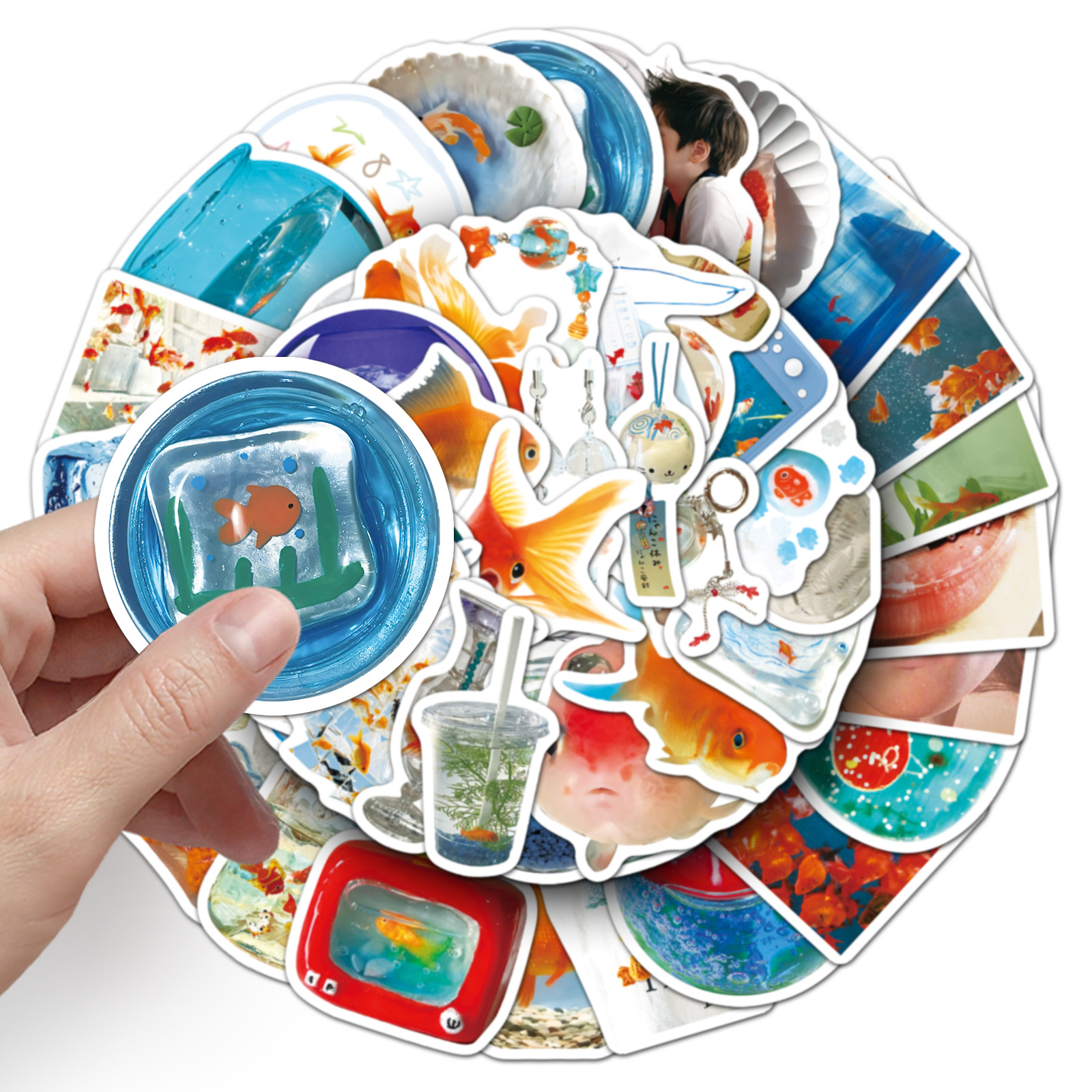 50PCS Ins Style Cartoon Goldfi - Aquarium Goldfish avis et prix