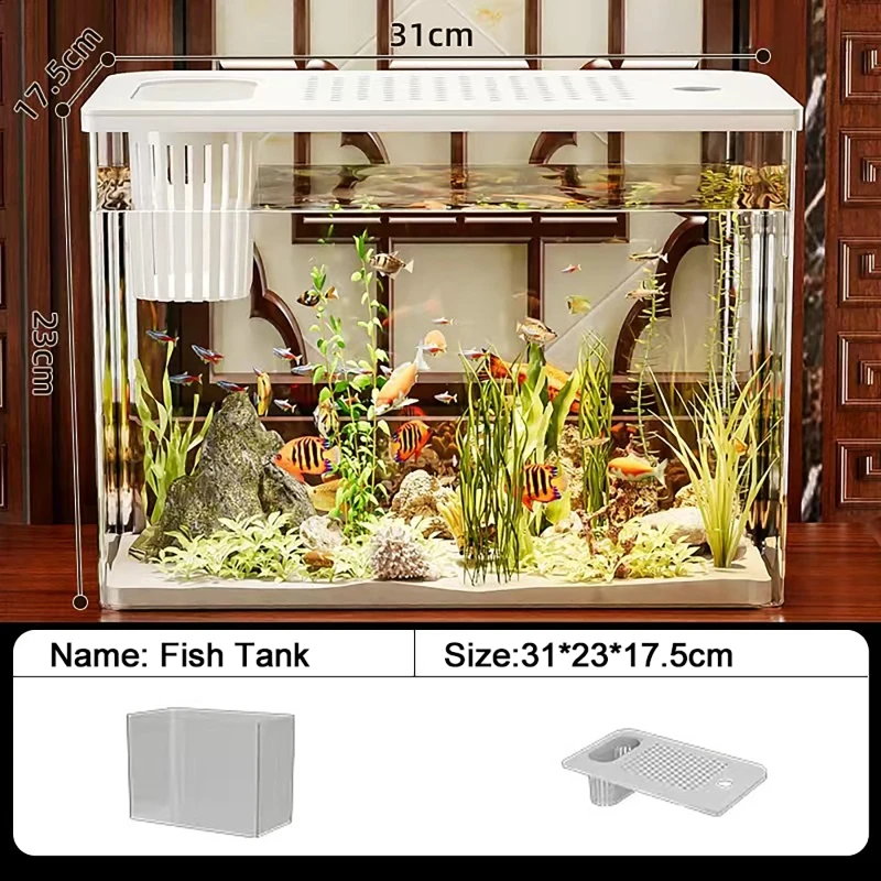 PET+ABS Fish Tank New Transpar - Aquarium Fish In Bowl avis et prix